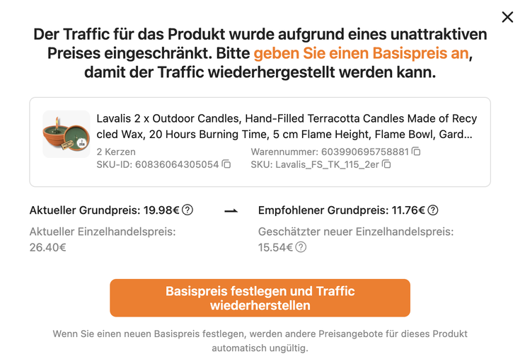 Wie Temu für Händler kalkuliert (Bild: Temu)