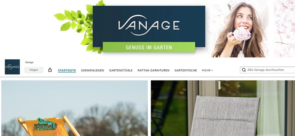 Steht zum Verkauf: der Gartenmöbel-Anbieter Vanage (Bild: Screenshot Aamazon.de)