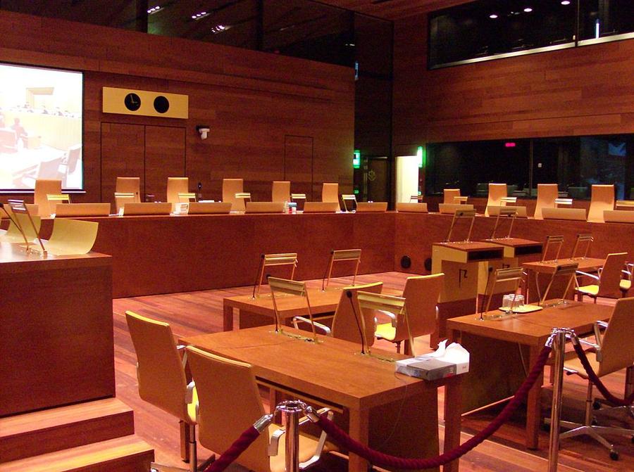 Der Sitzungssaal des Europäischen Gerichtshofs in Luxemburg EuGH (Bild: Stefan64)