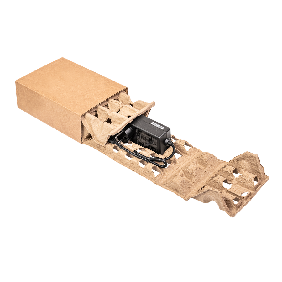 Die L-Box terra vermarktet Ratioform als umweltfreundliche und innovative Alternative zu herkömmlichen Schaumstoffverpackungen (Bild: Ratioform)