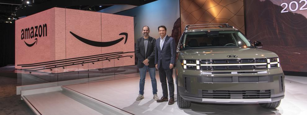 Ankündigung auf der LA Auto Show: Das Auto gibt es künftig bei Amazon (Bild: Hyundai)