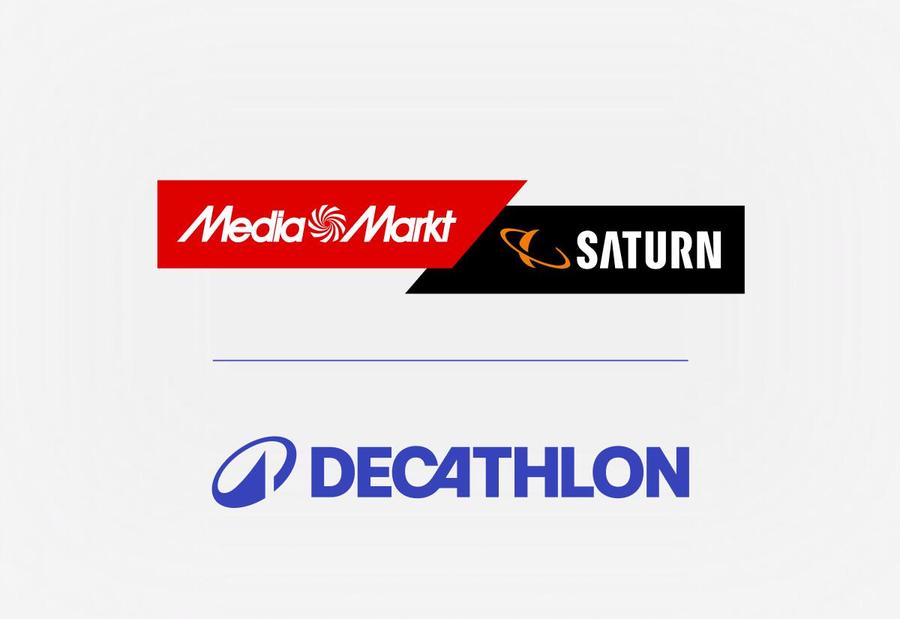 Zwei Logos - ein Team: Decathlon und MediaMarktSaturn starten Kooperation im stationären Handel (Bild: Decathlon, MediaMarktSaturn)