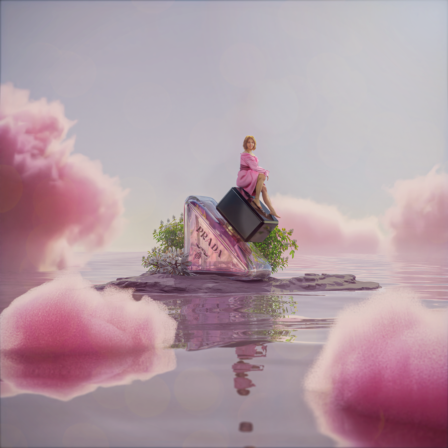 Die Virtuelle Influencerin Yuna in einer Kampagne für Flaconi und L'Oréal (Flaconi/Prada/Studio71)