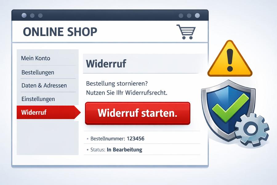 Mit solch einem einfachen Button soll in Zukunft ein Widerruf möglich sein. (Bild: grollmann/ChatGPT)