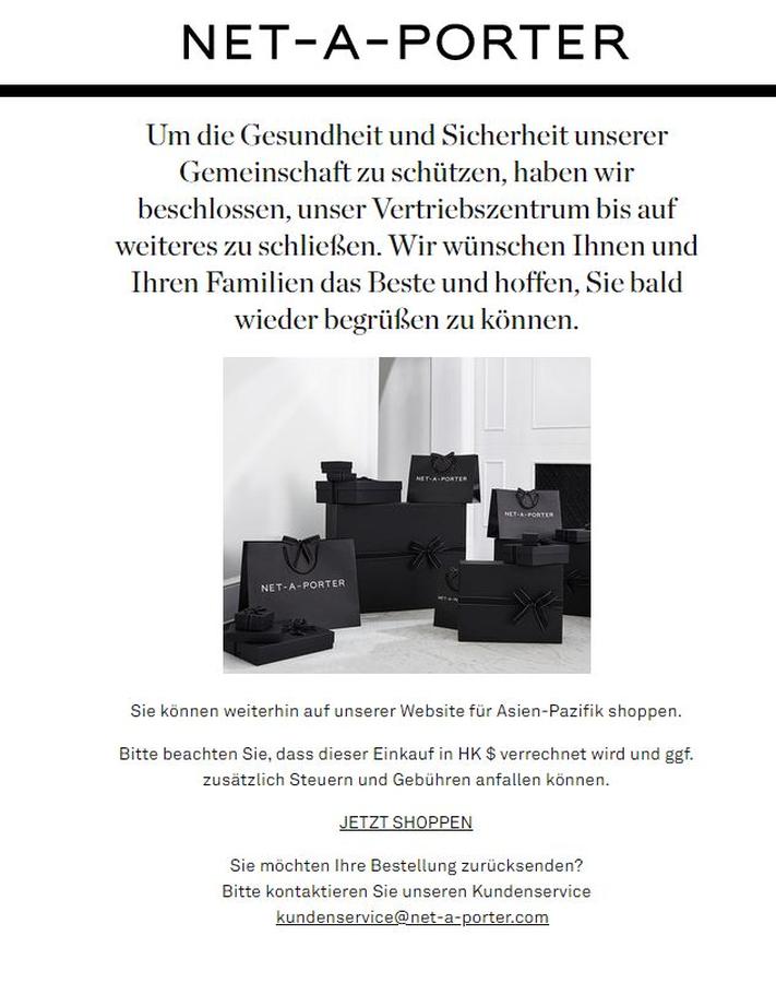 Der Onlineshop Net-a-Porter schließt. (Bild: Net-a-Porter)