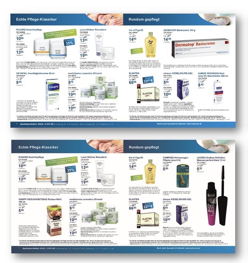 Eine dynamische Layout-Engine kann - wie bei diesem Drogerieartikel-Anbieter - automatisch berücksichtigen, in welchem Format die Produkthighlights vorliegen. (Bild: smartcom.de)