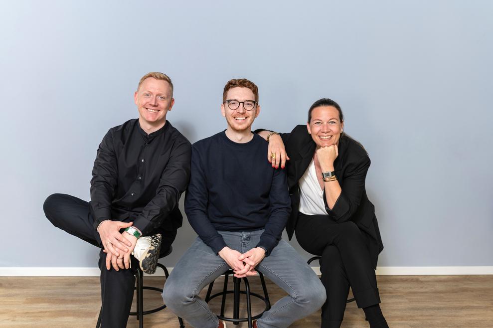 Miss Pompadour: Gründer Erik Reintjes, Niklas Lütteken und Astrid Reintjes (Bild: Miss Pompadour)