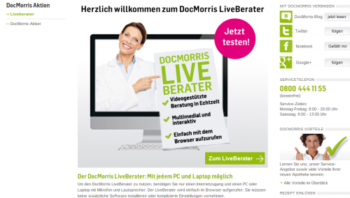 DocMorris Video-Beratung