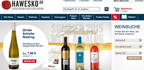 Hawesko Online-Shop