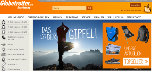 Globetrotter Online-Shop