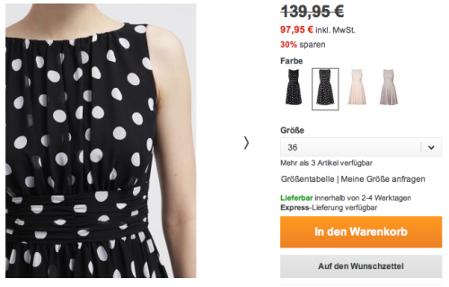 Zalando Produktseite