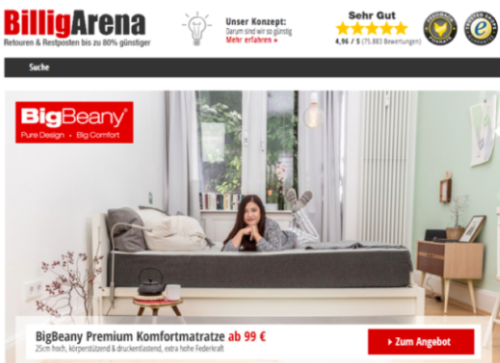 Billigarena.de Returbo