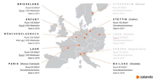 Zalando Logistikzentren